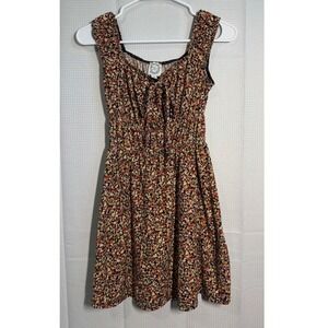 Blue Rain Women's Floral Print Gathered Waist Dress‎ Size Medium